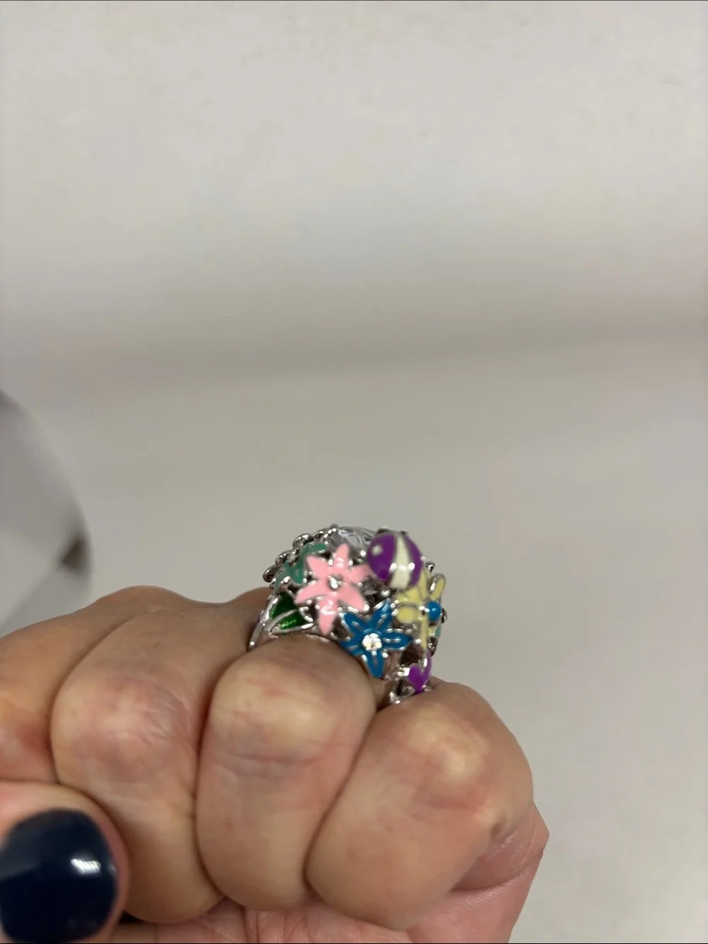 Fun Silver Plated Cocktail Ring